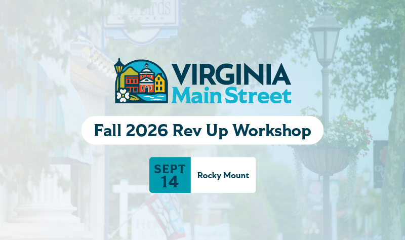 Virginia Main Street 2026 Fall Rev Up - Rocky Mount
